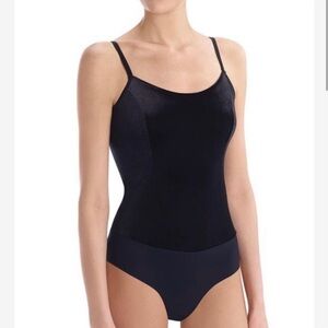 Commando | Black Spaghetti Strap Velvet Bodysuit